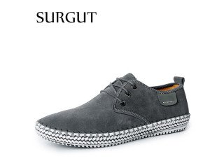 Genuine Suede Leather Flat Oxford Shoes