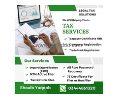 Tax Filer| Ntn| Company Registration| Fbr| Income Sales tax| Non Filer